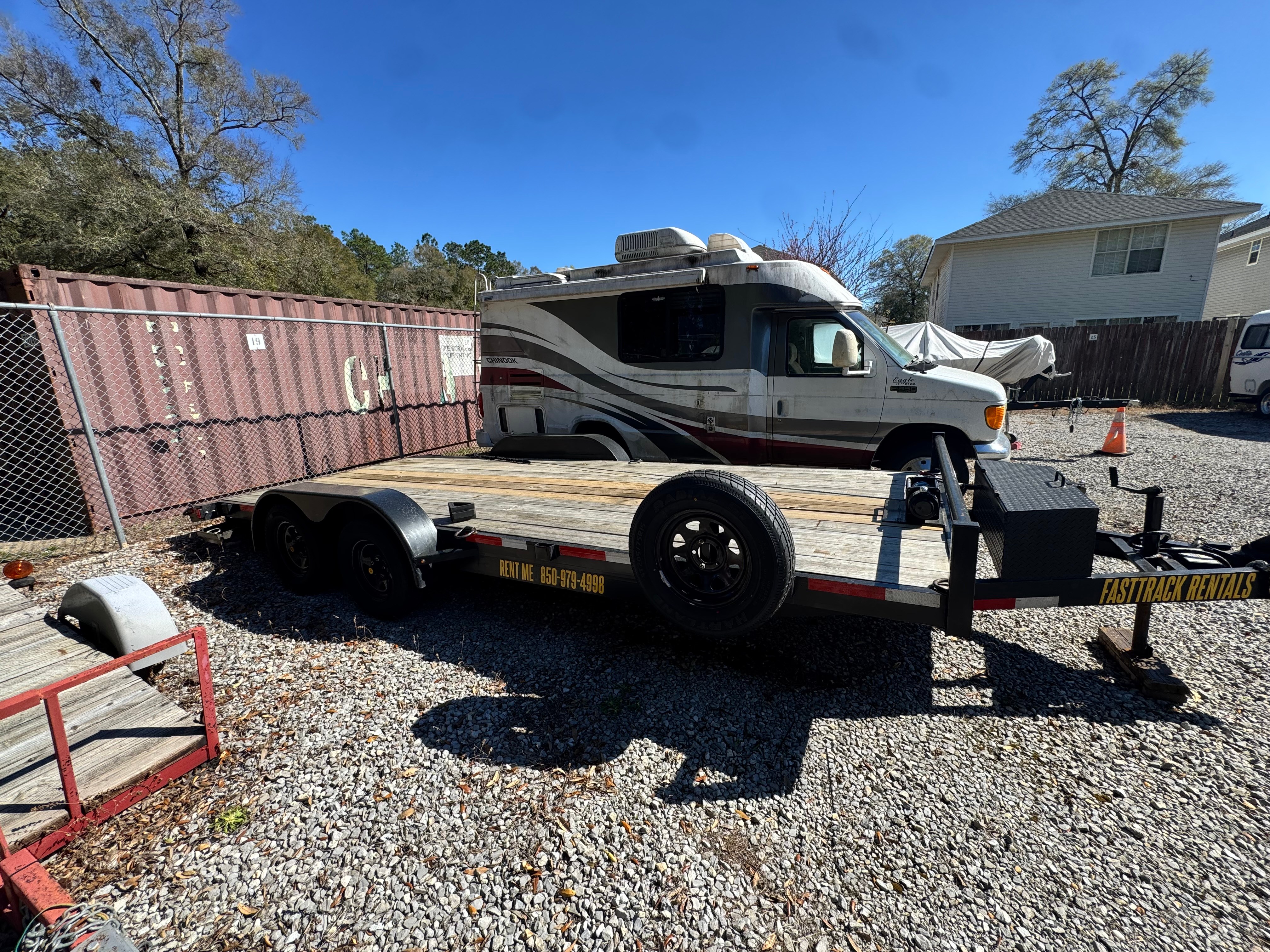 Professional trailer rental service in Milton Florida - FastTrack Trailers car hauler